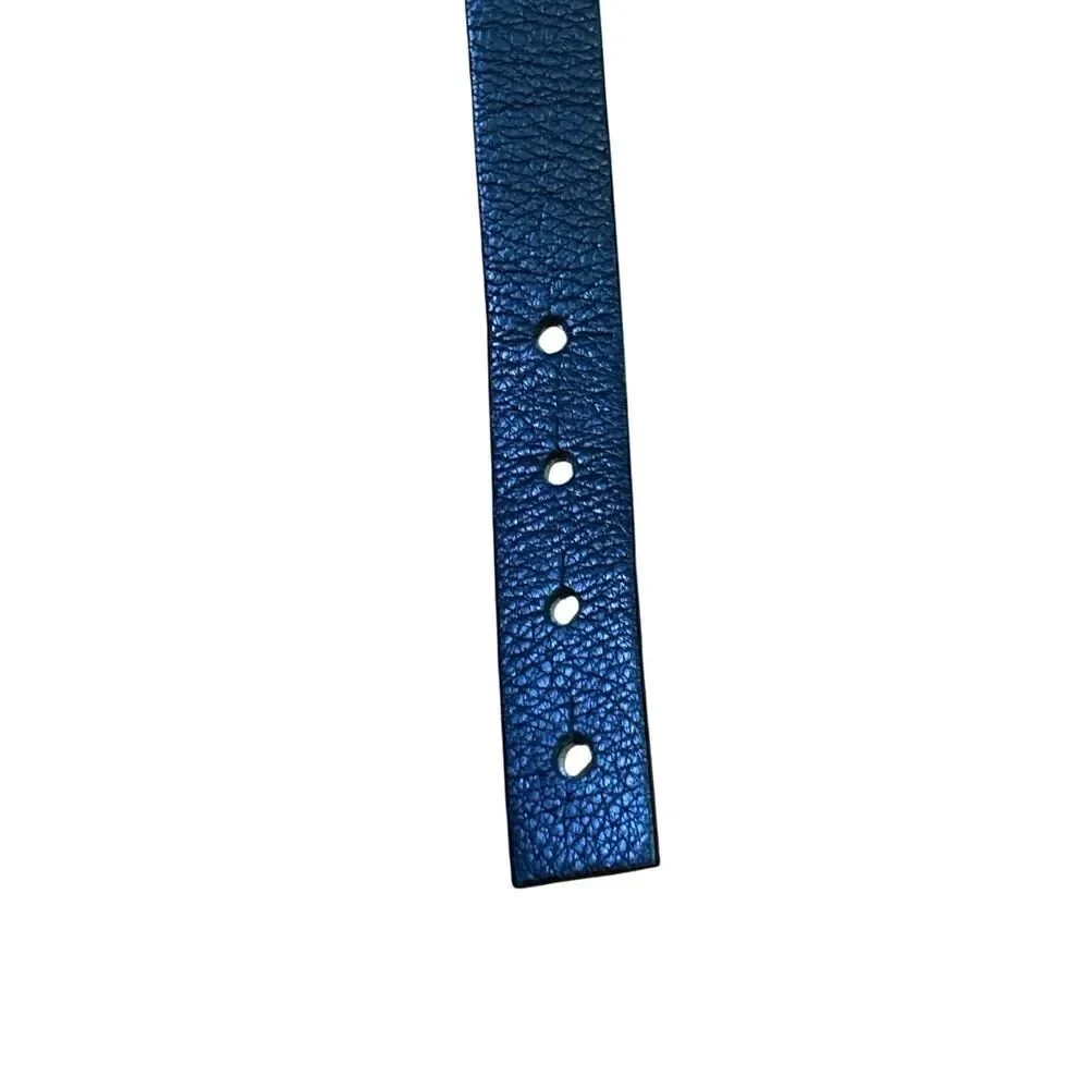 B-LOW THE BELT Black Leather Studded Bow Waistband Belt Size XS‎